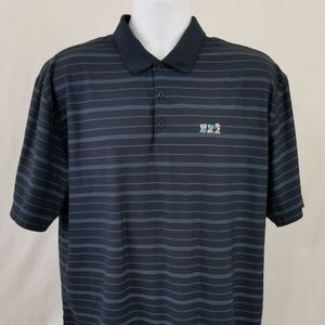 Nike Blue Striped Golf Polo